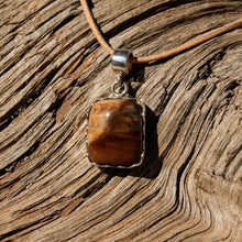 Load image into Gallery viewer, Petrified Wood Cabochon and Sterling Silver Pendant (SSP 1081)