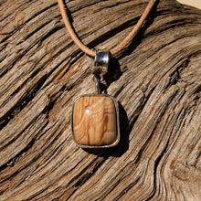 Load image into Gallery viewer, Petrified Wood Cabochon and Sterling Silver Pendant (SSP 1082)