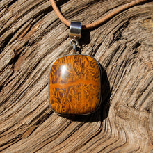 Load image into Gallery viewer, Calligraphy Jasper Cabochon and Sterling Silver Pendant (SSP 1083)
