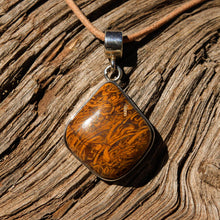 Load image into Gallery viewer, Calligraphy Jasper Cabochon and Sterling Silver Pendant (SSP 1084)