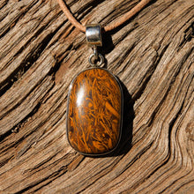 Load image into Gallery viewer, Calligraphy Jasper Cabochon and Sterling Silver Pendant (SSP 1086)