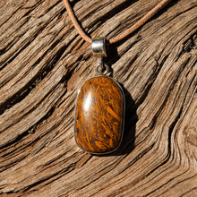 Load image into Gallery viewer, Calligraphy Jasper Cabochon and Sterling Silver Pendant (SSP 1086)