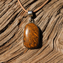 Load image into Gallery viewer, Calligraphy Jasper Cabochon and Sterling Silver Pendant (SSP 1086)