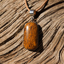 Load image into Gallery viewer, Calligraphy Jasper Cabochon and Sterling Silver Pendant (SSP 1087)