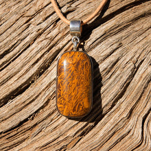 Load image into Gallery viewer, Calligraphy Jasper Cabochon and Sterling Silver Pendant (SSP 1087)