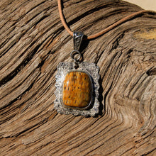 Load image into Gallery viewer, Petrified Palm Cabochon and Sterling Silver Pendant (SSP 1091)