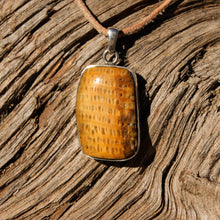 Load image into Gallery viewer, Petrified Palm Cabochon and Sterling Silver Pendant (SSP 1096)
