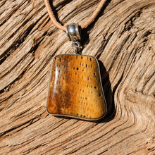 Load image into Gallery viewer, Petrified Palm Cabochon and Sterling Silver Pendant (SSP 1098)