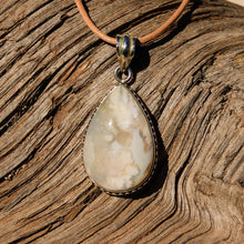 Load image into Gallery viewer, Agate (Plume) Cabochon and Sterling Silver Pendant (SSP 1112)