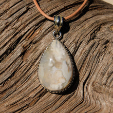 Load image into Gallery viewer, Agate (Plume) Cabochon and Sterling Silver Pendant (SSP 1112)