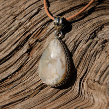 Load image into Gallery viewer, Agate (Plume) Cabochon and Sterling Silver Pendant (SSP 1112)
