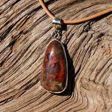 Load image into Gallery viewer, Forest Jasper Cabochon and Sterling Silver Pendant (SSP 1114)