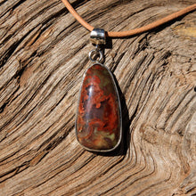 Load image into Gallery viewer, Forest Jasper Cabochon and Sterling Silver Pendant (SSP 1114)