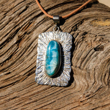 Load image into Gallery viewer, Hemimorphite Cabochon and Sterling Silver Pendant (SSP 1118)