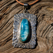 Load image into Gallery viewer, Hemimorphite Cabochon and Sterling Silver Pendant (SSP 1118)