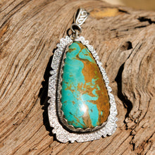 Load image into Gallery viewer, Turquoise (Royston) Cabochon and Sterling Silver Pendant (SSP 1158)