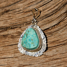 Load image into Gallery viewer, Turquoise Cabochon and Sterling Silver Pendant (SSP 1161)