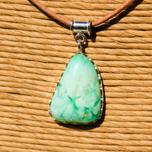 Load image into Gallery viewer, Chrysoprase Cabochon and Sterling Silver Pendant (SSP 1168)