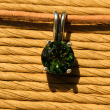 Load image into Gallery viewer, Moldavite and Sterling Silver Pendant (SSP 1170)