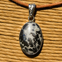 Load image into Gallery viewer, Silver Ore in Quartz Cabochon and Sterling Silver Pendant (SSP 1174)