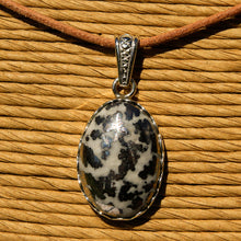 Load image into Gallery viewer, Silver Ore in Quartz Cabochon and Sterling Silver Pendant (SSP 1175)