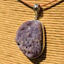 Load image into Gallery viewer, Grape Chalcedony Cabochon and Sterling Silver Pendant (SSP 1178)