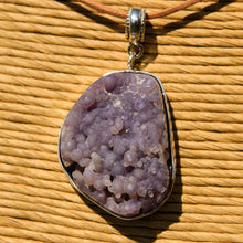 Load image into Gallery viewer, Grape Chalcedony Cabochon and Sterling Silver Pendant (SSP 1178)