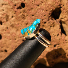 Load image into Gallery viewer, Turquoise Cabochon and Sterling Silver Ring (SSR 1003)