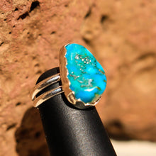 Load image into Gallery viewer, Turquoise Cabochon and Sterling Silver Ring (SSR 1003)