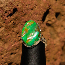 Load image into Gallery viewer, Turquoise Cabochon and Sterling Silver Ring (SSR 1004)