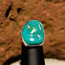 Load image into Gallery viewer, Turquoise Cabochon and Sterling Silver Ring (SSR 1006)