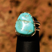 Load image into Gallery viewer, Turquoise Cabochon and Sterling Silver Ring (SSR 1009)