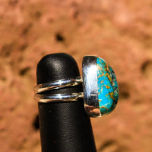 Load image into Gallery viewer, Turquoise Cabochon and Sterling Silver Ring (SSR 1013)