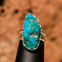 Load image into Gallery viewer, Turquoise Cabochon and Sterling Silver Ring (SSR 1016)