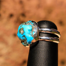 Load image into Gallery viewer, Turquoise Cabochon and Sterling Silver Ring (SSR 1017)