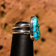 Load image into Gallery viewer, Turquoise Cabochon and Sterling Silver Ring (SSR 1018)