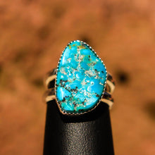 Load image into Gallery viewer, Turquoise Cabochon and Sterling Silver Ring (SSR 1018)
