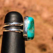 Load image into Gallery viewer, Turquoise Cabochon and Sterling Silver Ring (SSR 1019)