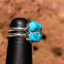 Load image into Gallery viewer, Turquoise Cabochon and Sterling Silver Ring (SSR 1020)
