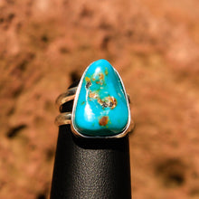 Load image into Gallery viewer, Turquoise Cabochon and Sterling Silver Ring (SSR 1021)