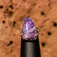 Load image into Gallery viewer, Sugilite and Sterling Silver Ring (SSR 1030)
