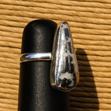 Load image into Gallery viewer, Silver Ore in Quartz Cabochon and Sterling Silver Ring (SSR 1037)