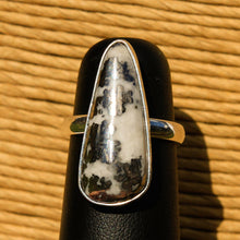 Load image into Gallery viewer, Silver Ore in Quartz Cabochon and Sterling Silver Ring (SSR 1037)