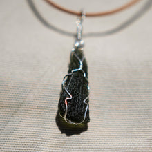 Load image into Gallery viewer, Moldavite and Sterling Silver Wire Wrap Pendant (SSWW 1004)