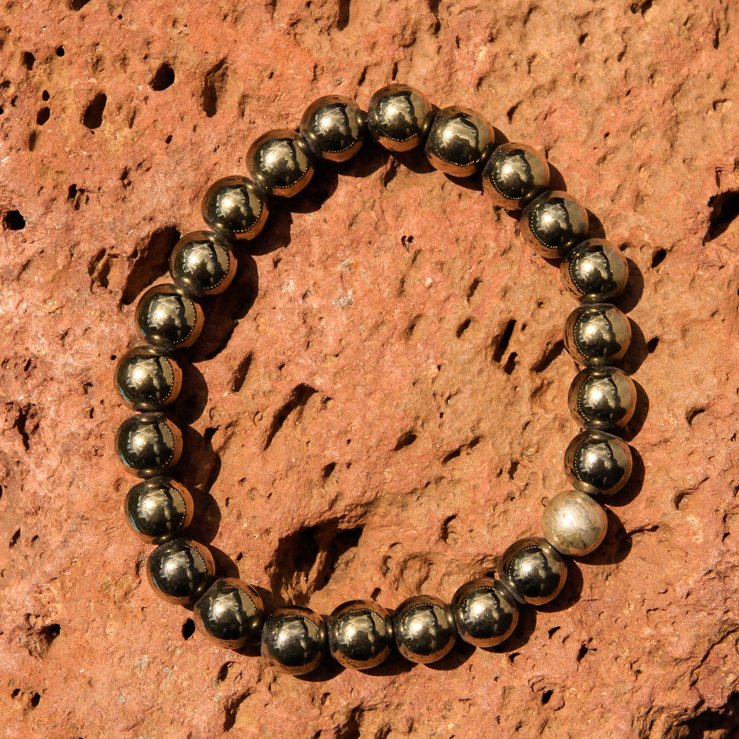 Pyrite Bead Bracelet (BB 1016)