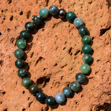 Load image into Gallery viewer, Green Moss Agate Bead Bracelet (BB 1019)
