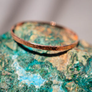 Copper Bangle Bracelet - hand textured (CBB 1002)