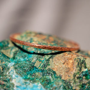Copper Bangle Bracelet - hand textured (CBB 1004)