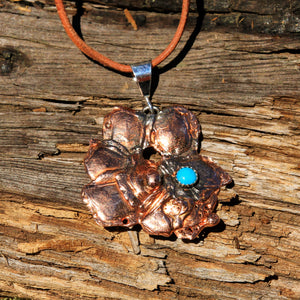 Turquoise and Splash Copper Pendant (CP 1001)
