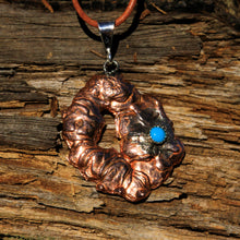Load image into Gallery viewer, Turquoise and Splash Copper Pendant (CP 1002)
